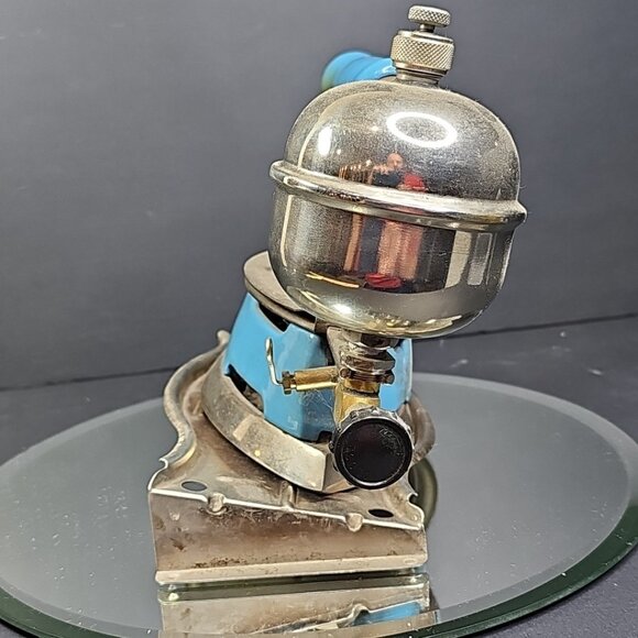 Vintage Coleman Gas Iron Model 4A Instant Lite Blue With Stand Canada Untested - Picture 4 of 11